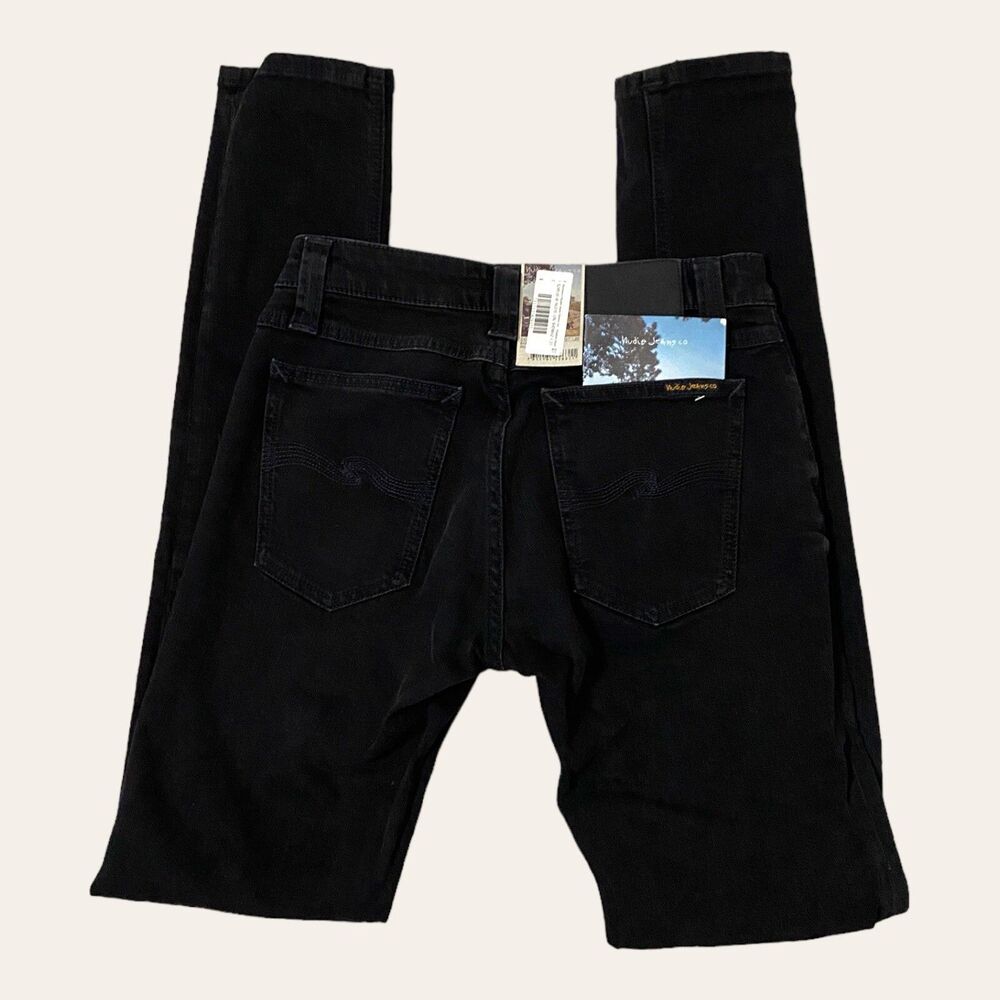 Nudie Jeans Co Skinny Lin Womens Size 27X32 Black NWT